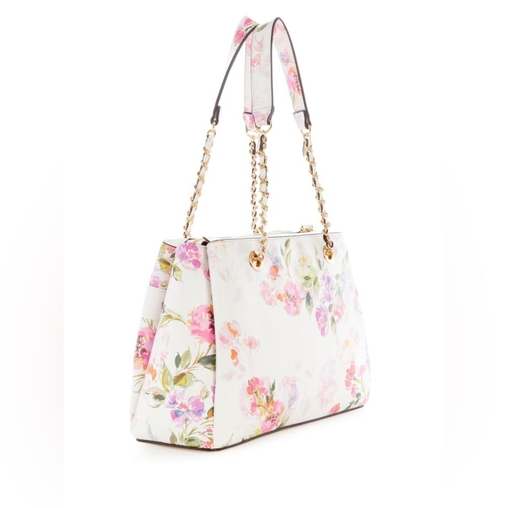 New GUESS Mattia Floral Satchel - Picture 5 of 11